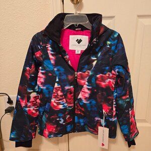 Obermeyer Rylee Print Jacket, Teen Med 10-12 Color Bloominescense, NEW‎ Hooded